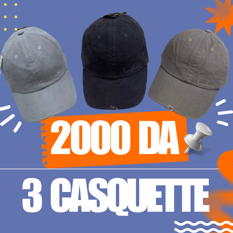 PACK 3-CASQUETTE